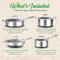 Nutrichef 8Pcs Triply S.Steel Cookware Set NC3PLY8Z - alternate 6